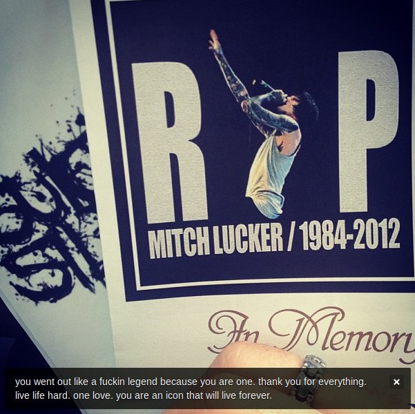 Suicide silence mitch lucker funeral